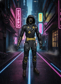 Avengers Union Legend Titan Hero Series, Black Cyberpunk Ninja Action Figure, 26cm Collectible Ronin Model with Gold Accents