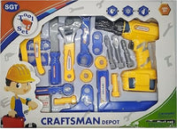Crafts Man Depot Tool Set Mechanical Toy for Kids Boys Ages 3+ yrs, 19 Pieces