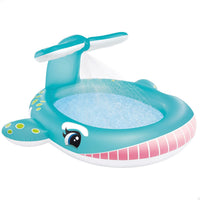 Inflatable Whale Spray Kiddie Pool – Outdoor Backyard Splash Pad and Wading Pool for Toddlers and Kids