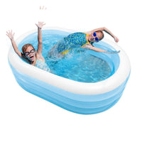 5.5 Feet Anda/Oval Inflatable Swimming Pool Bathtub Soft Material Spa Bath Tubs for Kids Toddlers Indoor Outdoor Use (Blue, Pump Not Included)