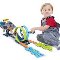 Track Racing Set 360 Twist & Turn with Light, Music & 2Pc Car Launcher Track Set for Kids
