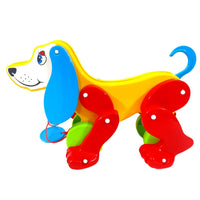 Daisy Dog Pull Along Toy with Ting Ting Sound- Large-Sized Dog Rope Toy for Kids
