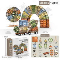 Diamond Magnetic Tiles- 100 pcs Building Blocks for Kids, 3D & STEM Educational Toys for Kids Ages 3 4 5 6 7 8 10+Year Old Boys Girls Creative Gift- Multicolor