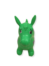 Bouncing Inflatable Rubber Horse Ride on for Kids - Green