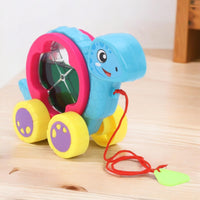 Aqua Turtle Pull Along Toy for Kids, Toddler Educational Toys, Creative Learning Toys for Preschoolers, Blue