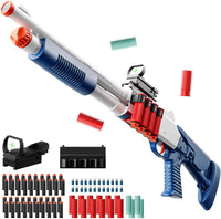 Pampam Toys Toy Shotgun Foam Blaster with Shell Ejecting Feature, Includes 60 Soft Darts and 16 Shells, for Boys Kids Adults