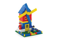 PamPam Building Blocks Construction Set, Educational Windmill House with Garden, Kids Architecture Learning Toy