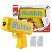 Pampam Toys Colorful Electric Bubble Gun Machine with Light and Music for Kids (Ages 3+)