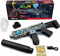 Pampam Toys SLR Assault Rifle Gel Ball Blaster Toy Gun | Electric Auto Shooting, 7-8mm Water Beads, USB Rechargeable, Ages 14+ with Grenade Water Bottle
