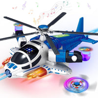 Helicopter Toy with Lights and Sound for Kids Age 2+ Years, 360°Freedom and Automatic Operated Toys | Sensory Toys for Toddlers | Ideal for Gifting | Blue