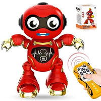 PamPam Dancing Robot Toy, Remote Control Educational Robot, Interactive Learning Toy for Kids 4-12 Years, Red