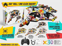 RC Aeroplane 2.4GHz Remote Controlled Aeroplane L0712 Quadcopter Floating Fighter Plane RC Aeroplane RTF for Beginners, Children and Adults, APlane Toy with Coloured Lights USB Charging (VERTICAL)