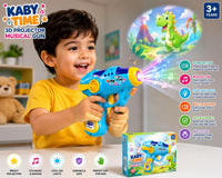 Pampam Toys 3D Projector Musical Gun Electronic Toy Pistol with Cool LED Lights & Action Sound