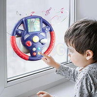 Pampam Toys Musical Steering Wheel Toy for Kids, Pretend Driving with Lights and Music, Interactive Sensory Educational Gift for Toddlers Ages 3+
