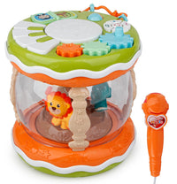 PamPam Toys Musical Drum Toy with 3D Lights, Interactive Aquarium Design, Battery Operated, Ages 1+, Multicolour