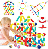 Flexible Magnetic Sticks Building Blocks for Kids Toys for Girls Toys for Boys Age 3+ Year Educational Stem Learning Magnet Stick with Balls Game Set (25 Pcs) 3 4 5 6 7 8 9 10 Year Kids