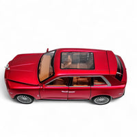Rolls-Royce Cullinan RC Car, 1:22 Scale,Die-Cast Model with Openable Doors, Lights and Smoke Effects, Toy for Kids 3-10 Years (Red)