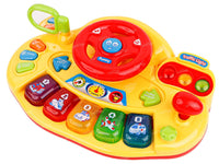 Baby Musical Toy 6 to 12 Months Light up Steering Wheel Toy with Traffic Light & Sound for 6 8 9 10 Months and 1 2 Year Old Boys Girls
