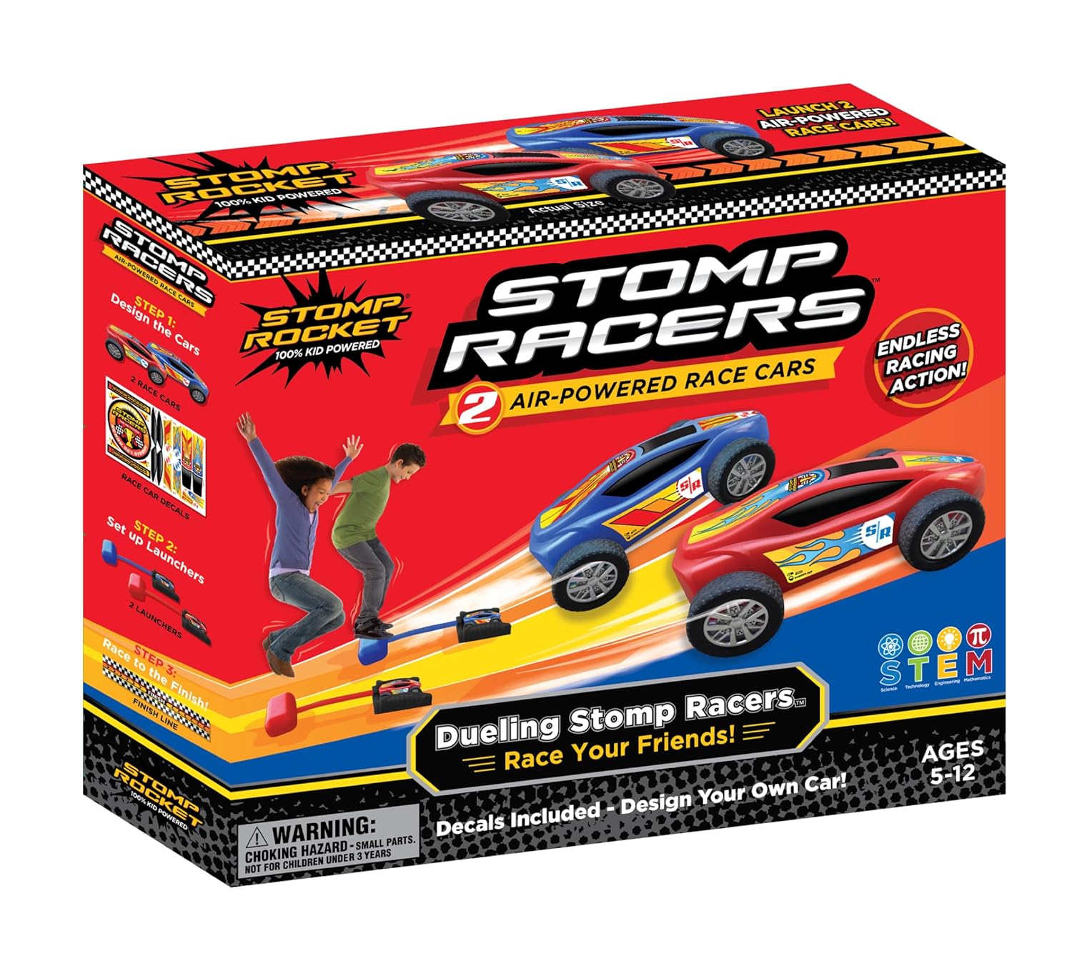 Pampam Toys Rocket Original Stomp Racers Dueling Car Launcher With 2Ra ...