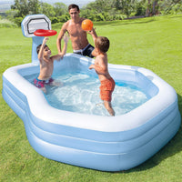 Intex Swim Center Shootin' Hoops Inflatable Pool 2.57m x 1.88m 57183