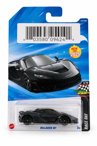 Hot Wheels McLaren W1 [Black] Race Day 6/10, 142/250, New for 2025! 1:64 Scale Diecast Vehicle