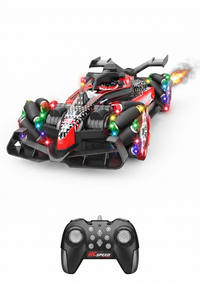Pampam Toys 1:12 Scale 2.4GHz Double Spray Formula Racing Car with MecanuPampam Toys 1:12 Scale 2.4GHz Double Spray Formula Racing Car with Mecanum Wheels, LED Lights, and Rechargeable Batterym Wheels, LED Lights, and Rechargeable Battery