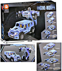 FORANGE BLOCK Engine-Morph 2-in-1 Transforming Robot Car Building Toy (FC9119) | 4WD Off-Road SUV to Mecha Robot Construction Set | DIY STEM Engineering Blocks Gift for Kids & Teens