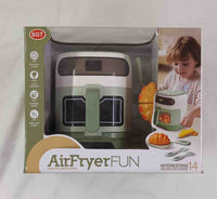 Air Fryer Fun Kitchen Set for Kids 14-PCS Set with Light Music Simulated Spray Play Food Set Great Gift for Role Play & Educational Fun Toy for Girls and Boys