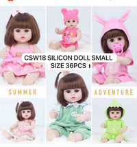 Realistic Silicon Reborn Baby Doll with Theme Outfits | 18-Inch Lifelike Soft Body Toddler Doll with Pacifier & Feeding Bottle for Girls