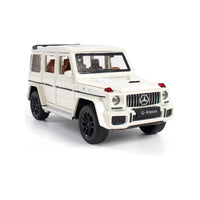 Close-up of Mercedes-Benz G-Class die-cast car with mist spray feature