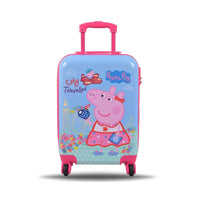 Front view of Peppa Pig City Traveller kids suitcase
