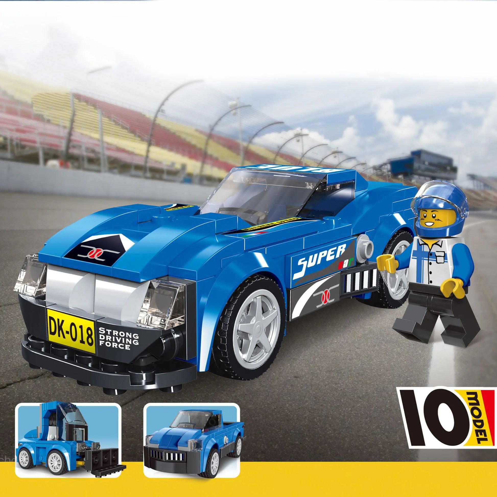 10 in 1 Speed Champion Model Cars Building Toys | Model Car Kits Build ...