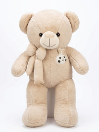 Pampam Toys Premium Soft Cuddle Bear – Large Plush Teddy with Elegant Bow and Embroidered Detail for Comfort and Gifting