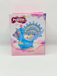Princess Peacock Electric Toy with Universal Wheel, LED Lights & Music – Bump and Go Musical Toy for Kids