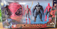 Spider-Man No Way Home Action Figure Set with Light-Up Mask – Includes Venom, Integrated Suit Spidey, and Upgraded Suit Hero Figures